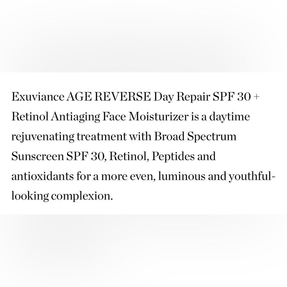$10❤️‍🔥 LAST 1! Exuviance Age Reverse Day Repair SPF30 Retinol Face Cream - Picture 4 of 7